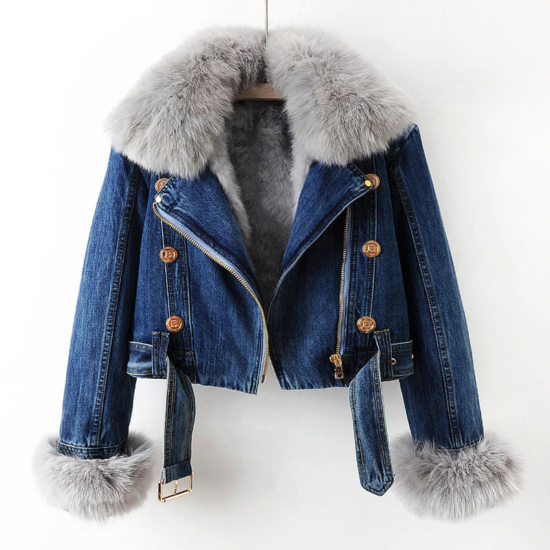 Mariga | Denim Jacket with Fox Collar