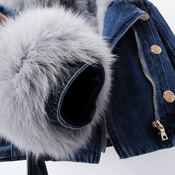 Mariga | Denim Jacket with Fox Collar