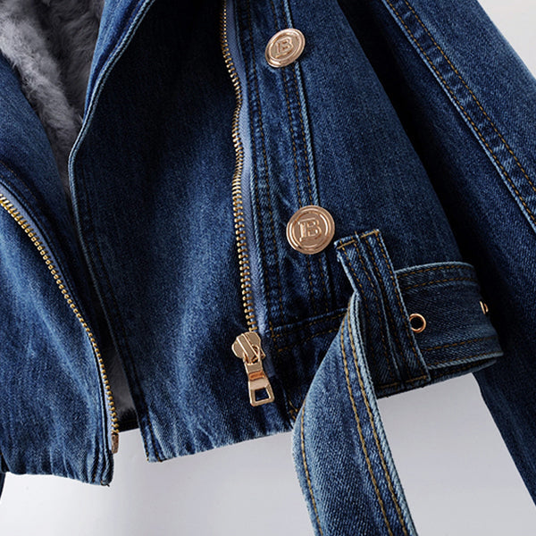 Mariga | Denim Jacket with Fox Collar