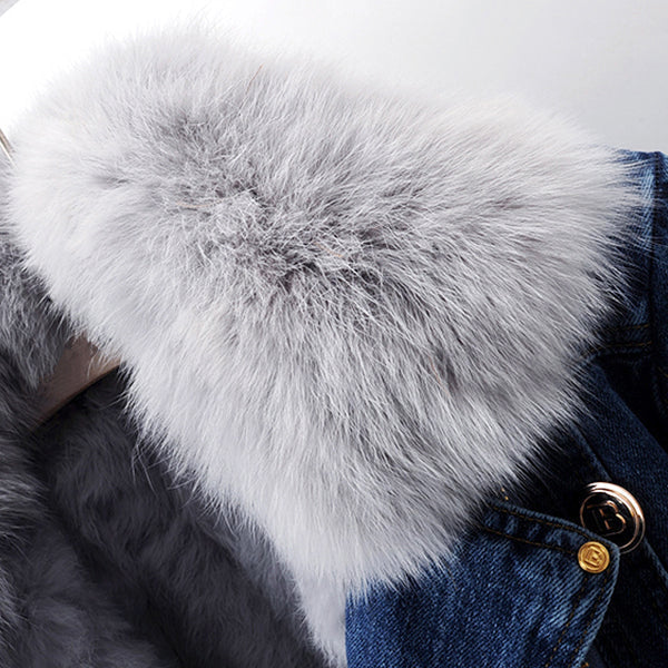 Mariga | Denim Jacket with Fox Collar