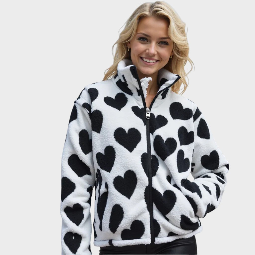 Ivana™ | Reversible Jacket with Heart Pattern