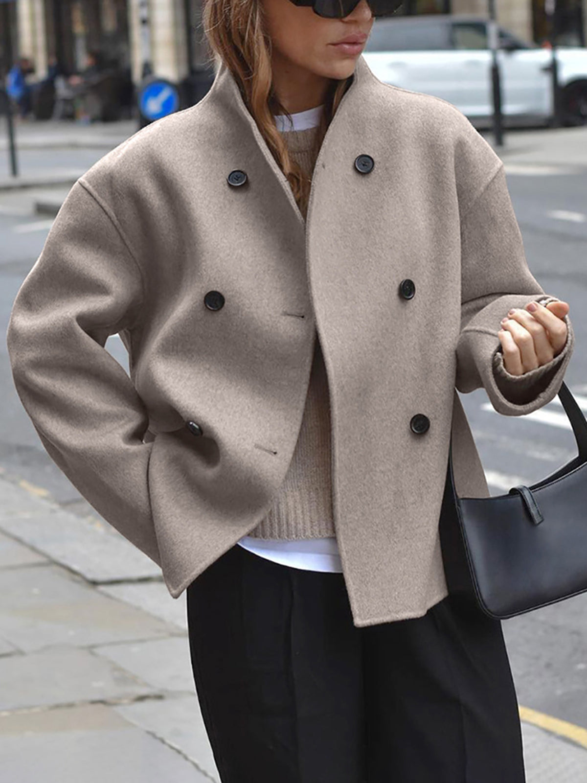 Zophia | Stylish Oversized Wool Coat with Buttons