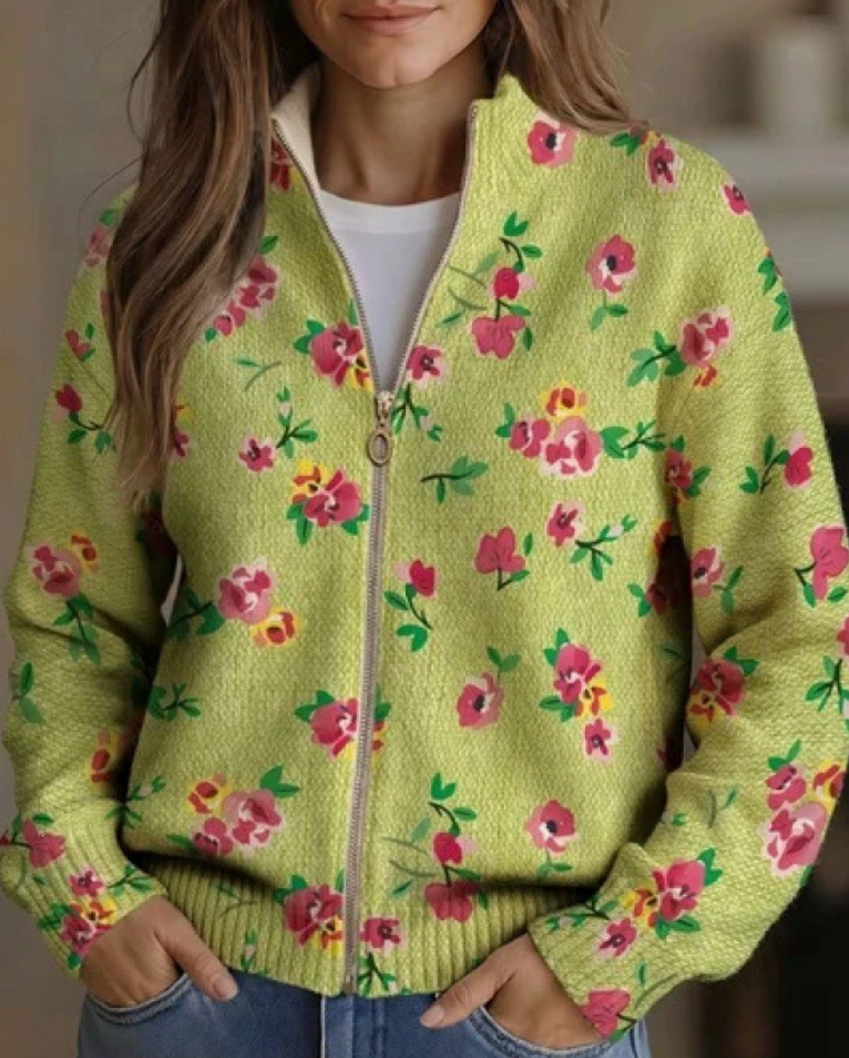 CLEMENCY | ROSE MEADOW ZIP CARDIGAN