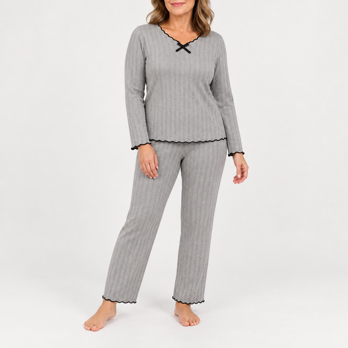 Winnie | Ribbed Pajama Set