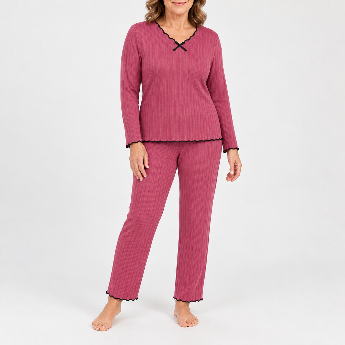 Winnie | Ribbed Pajama Set