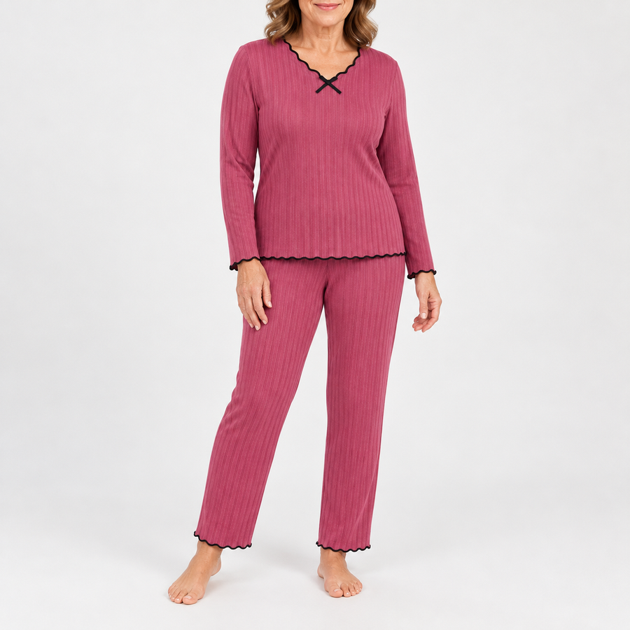 Winnie | Ribbed Pajama Set