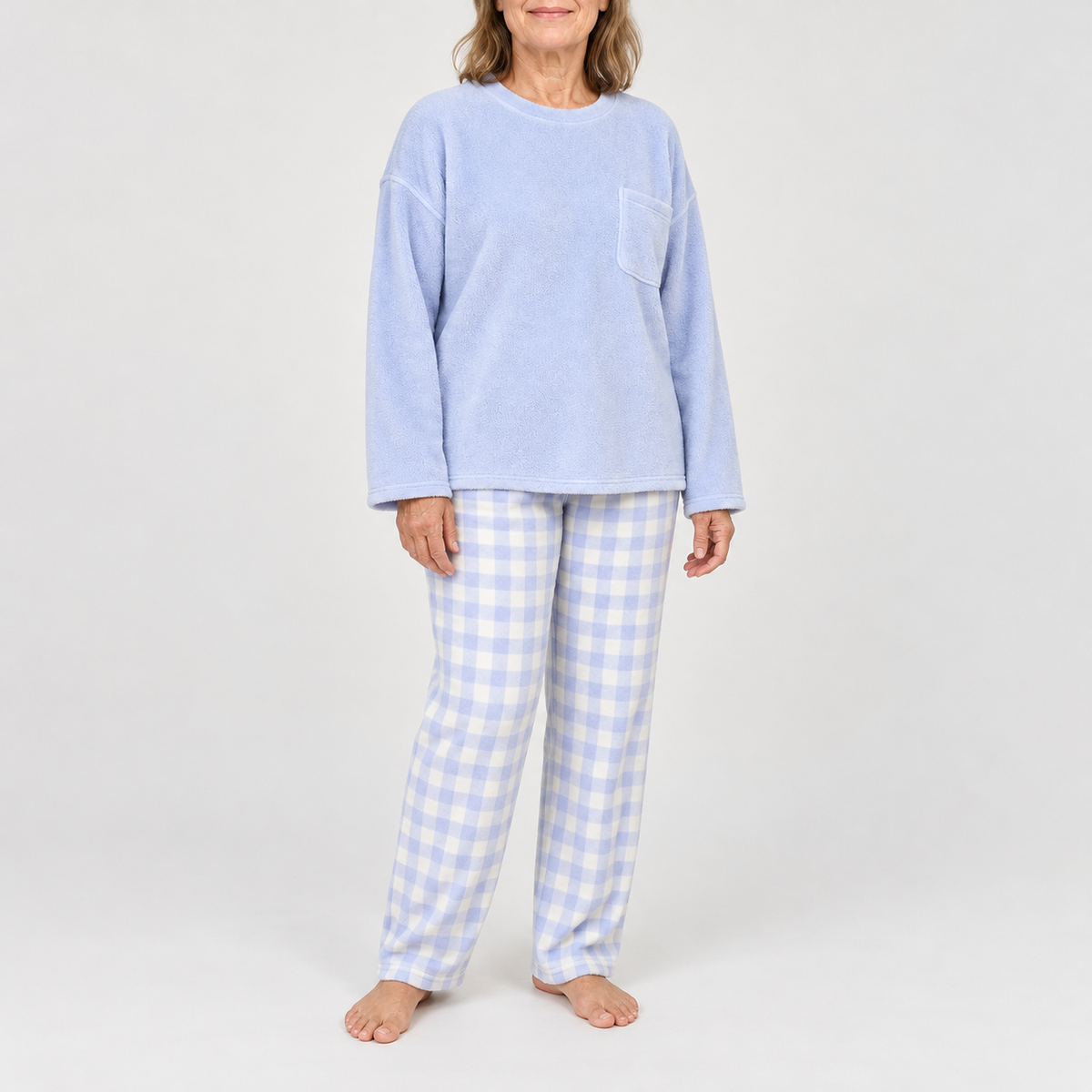 Maribel | Checked Long-Sleeve Pajama Set