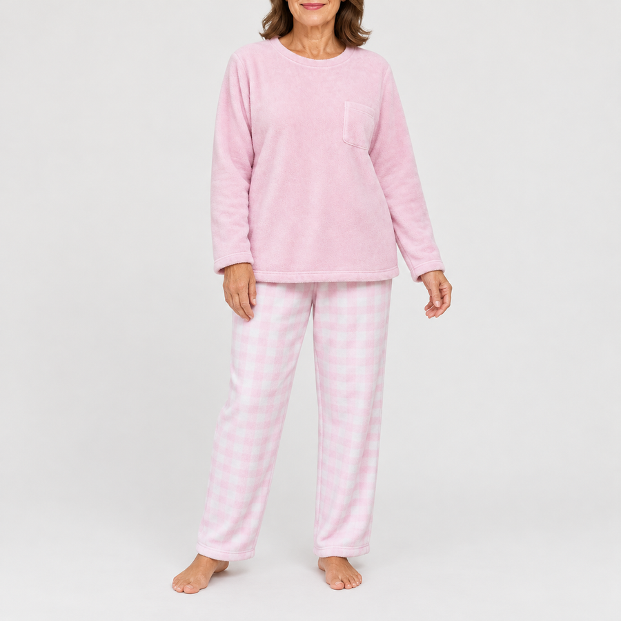 Maribel | Checked Long-Sleeve Pajama Set