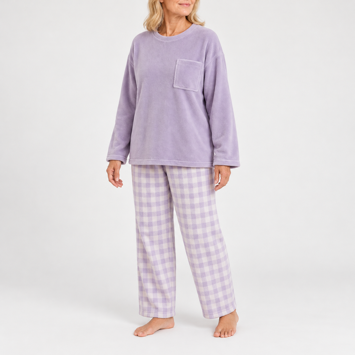 Maribel | Checked Long-Sleeve Pajama Set