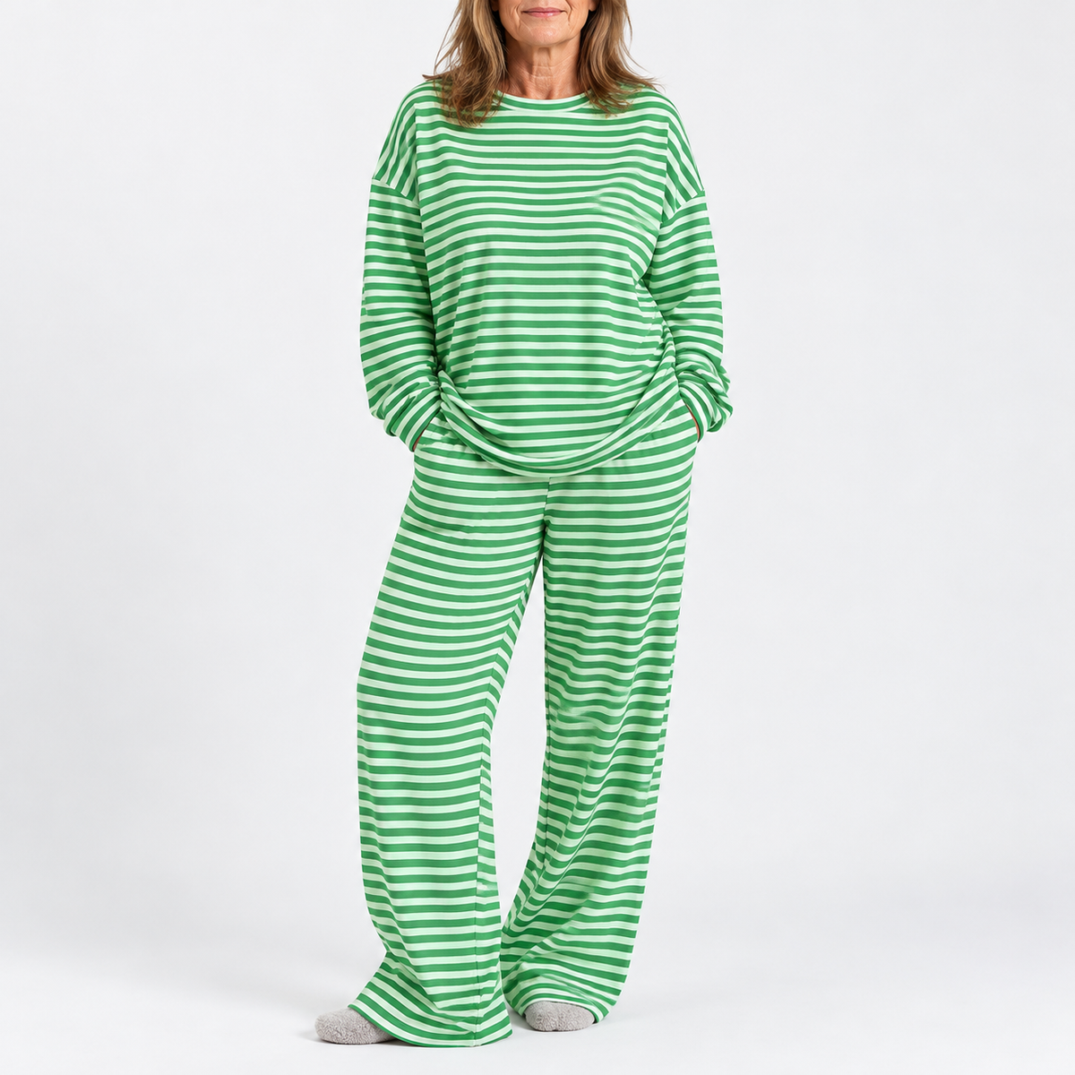 Elena | Striped Two-Piece Lounge Set