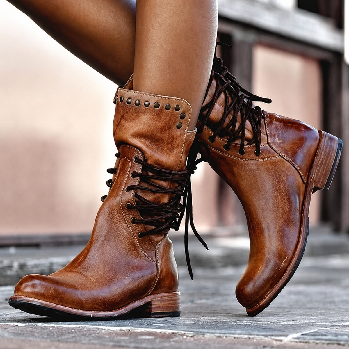 Nova | Fleece-Lined Cross-Strap Biker Boots