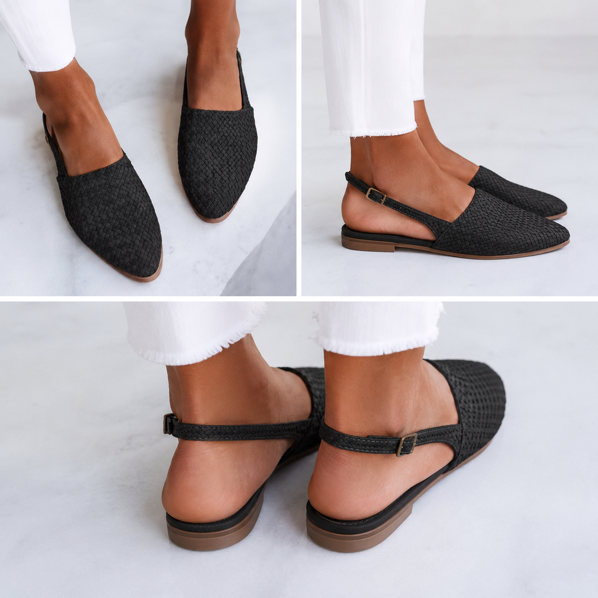 Simone | Braided Slingback Loafers