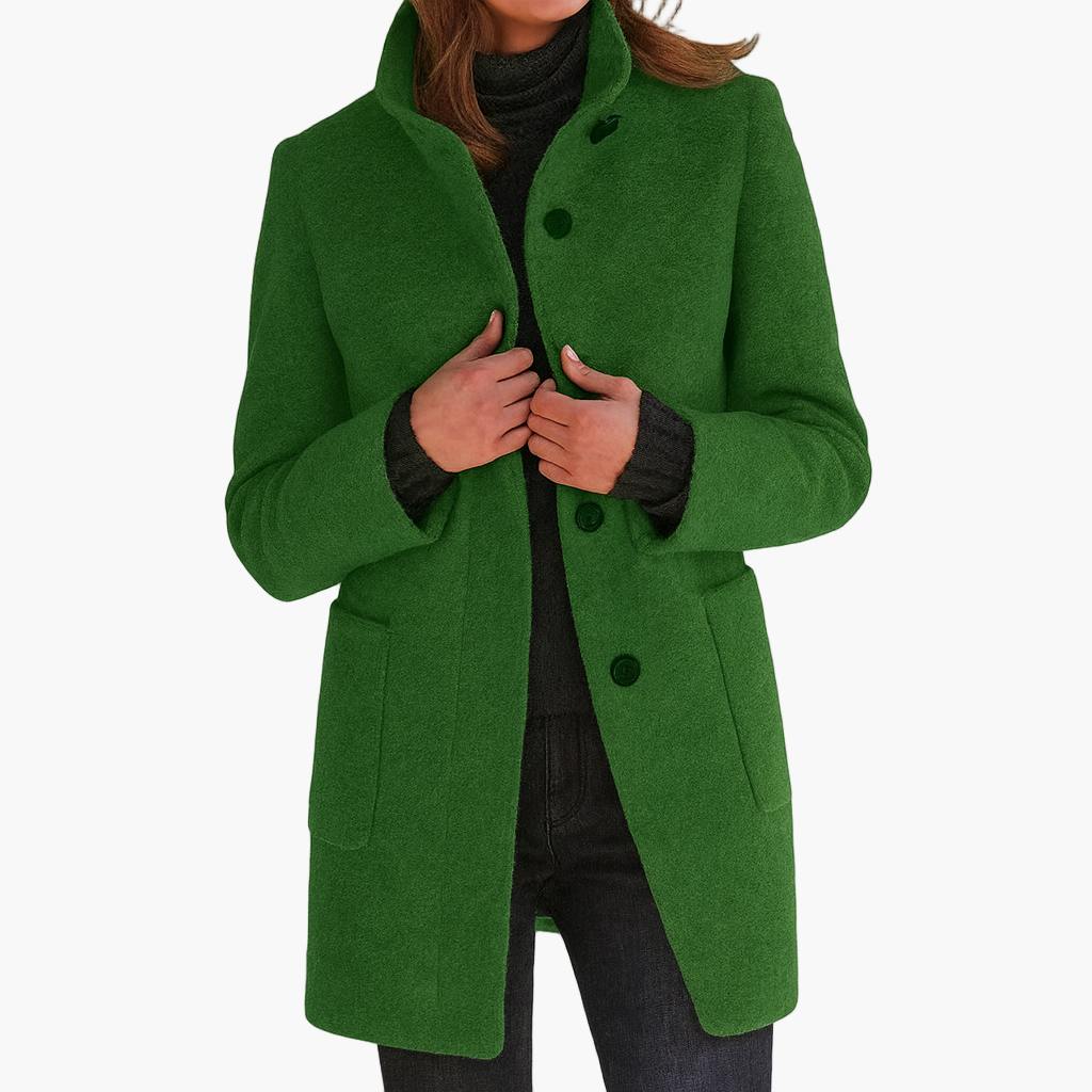 Petra I Women's Winter Coat - Elegant Fit and Classic Buttons