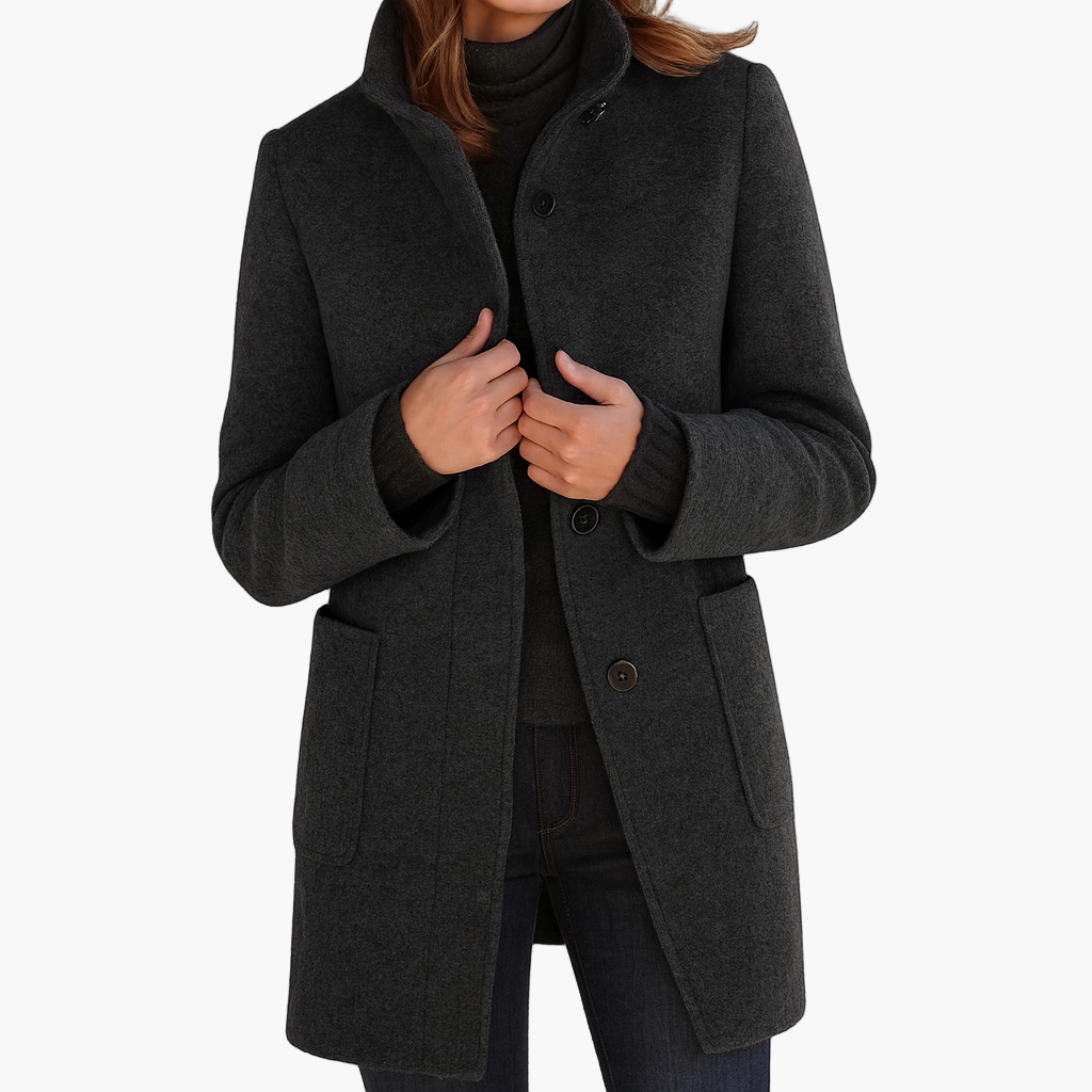 Petra I Women's Winter Coat - Elegant Fit and Classic Buttons