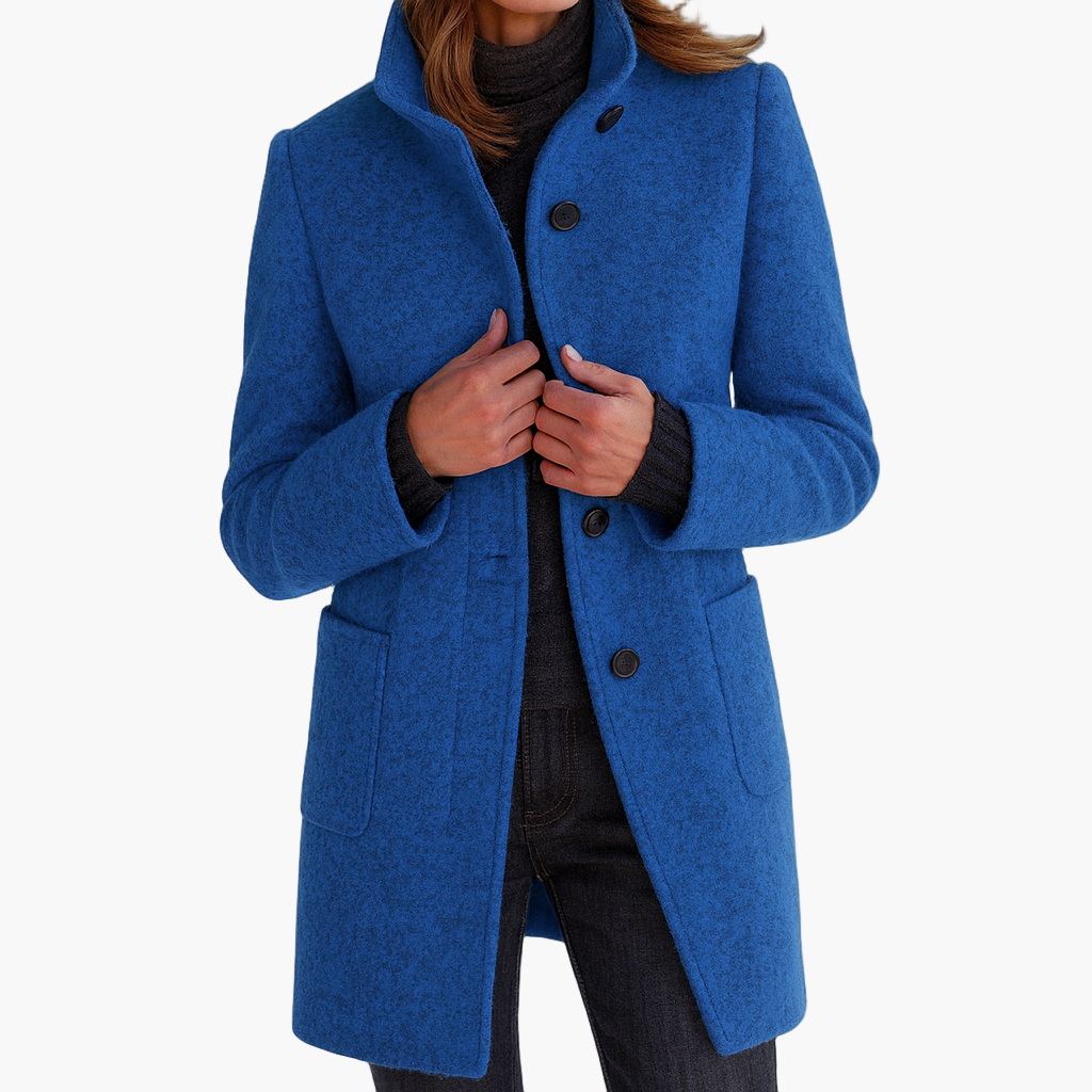 Petra I Women's Winter Coat - Elegant Fit and Classic Buttons
