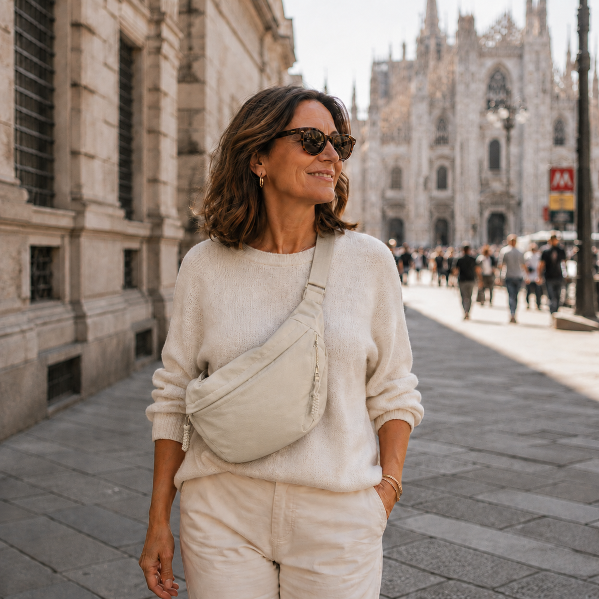 ELENA | BEIGE SHOULDER BAG