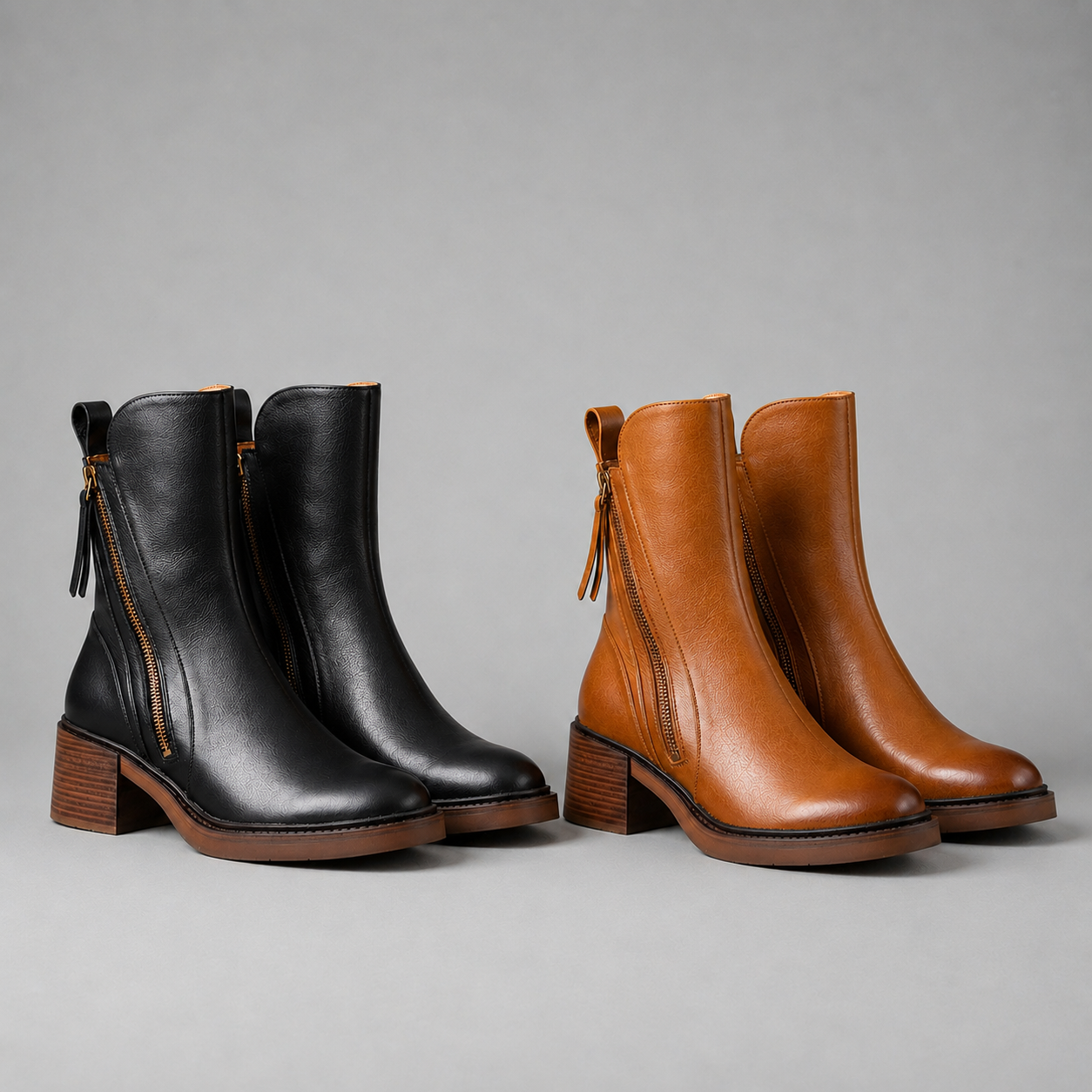 Valorine | Elegant Leather Ankle Boots