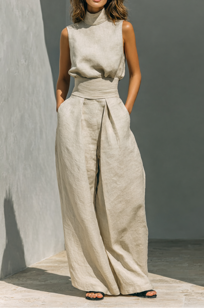 Maria™ | Minimalist Cotton Linen Two-Piece Set