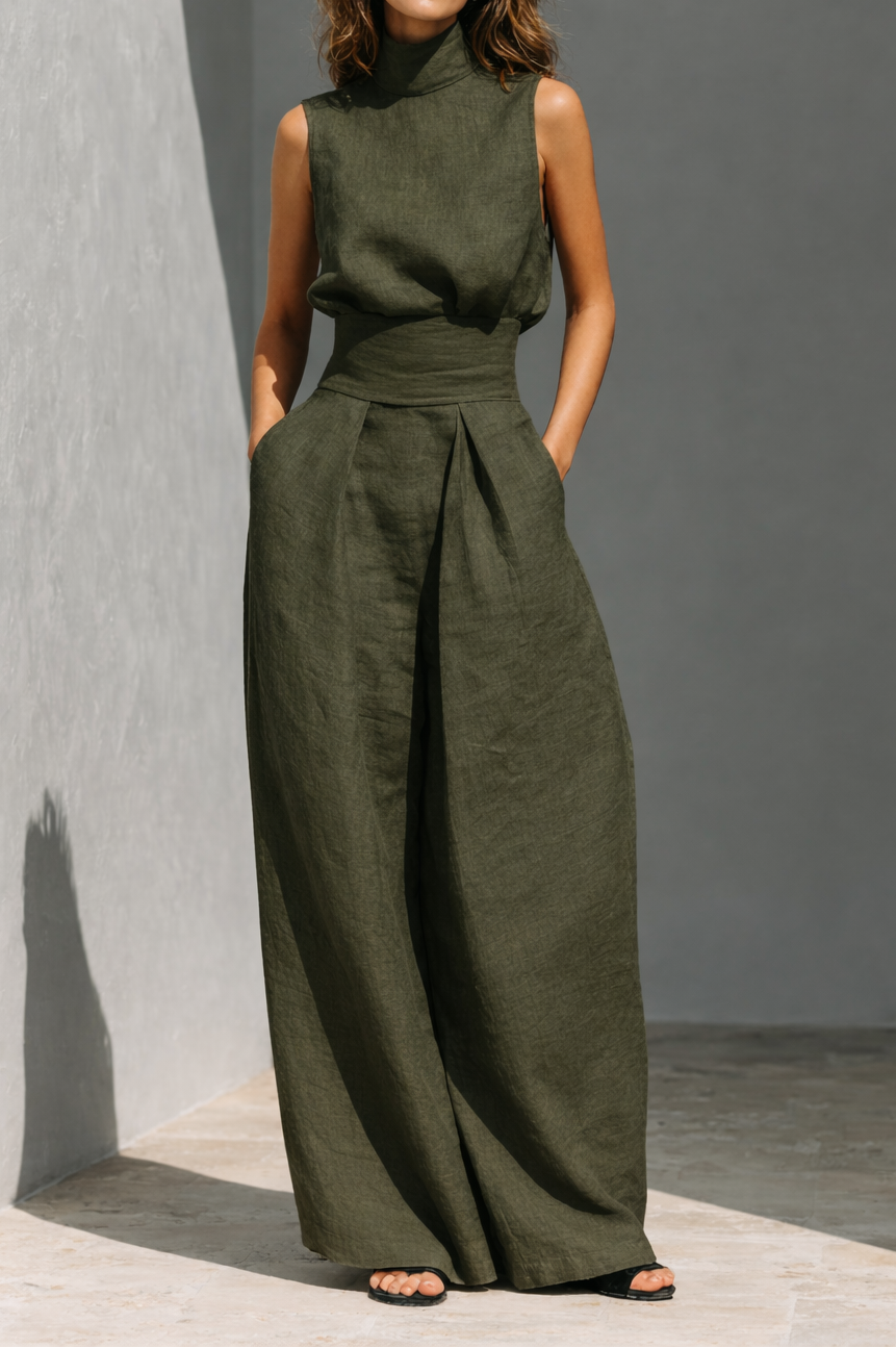 Maria™ | Minimalist Cotton Linen Two-Piece Set