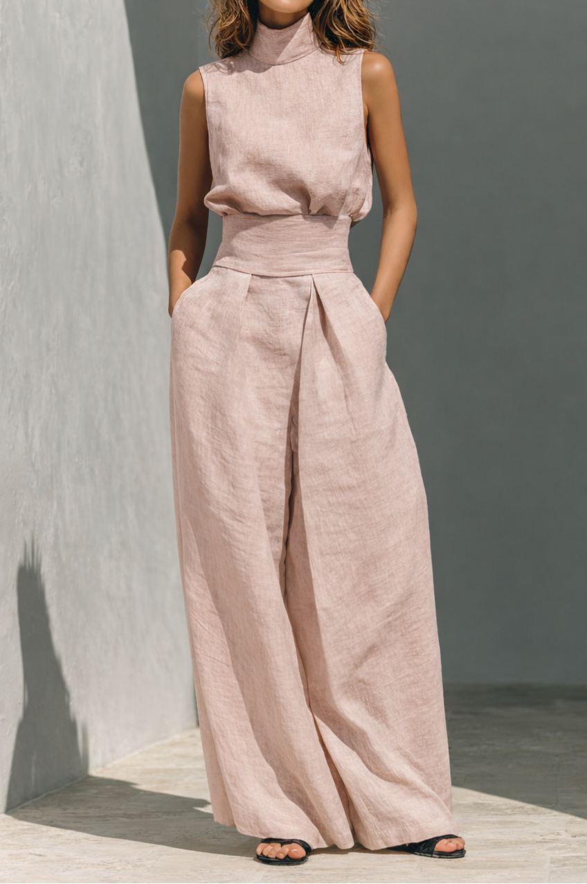 Maria™ | Minimalist Cotton Linen Two-Piece Set