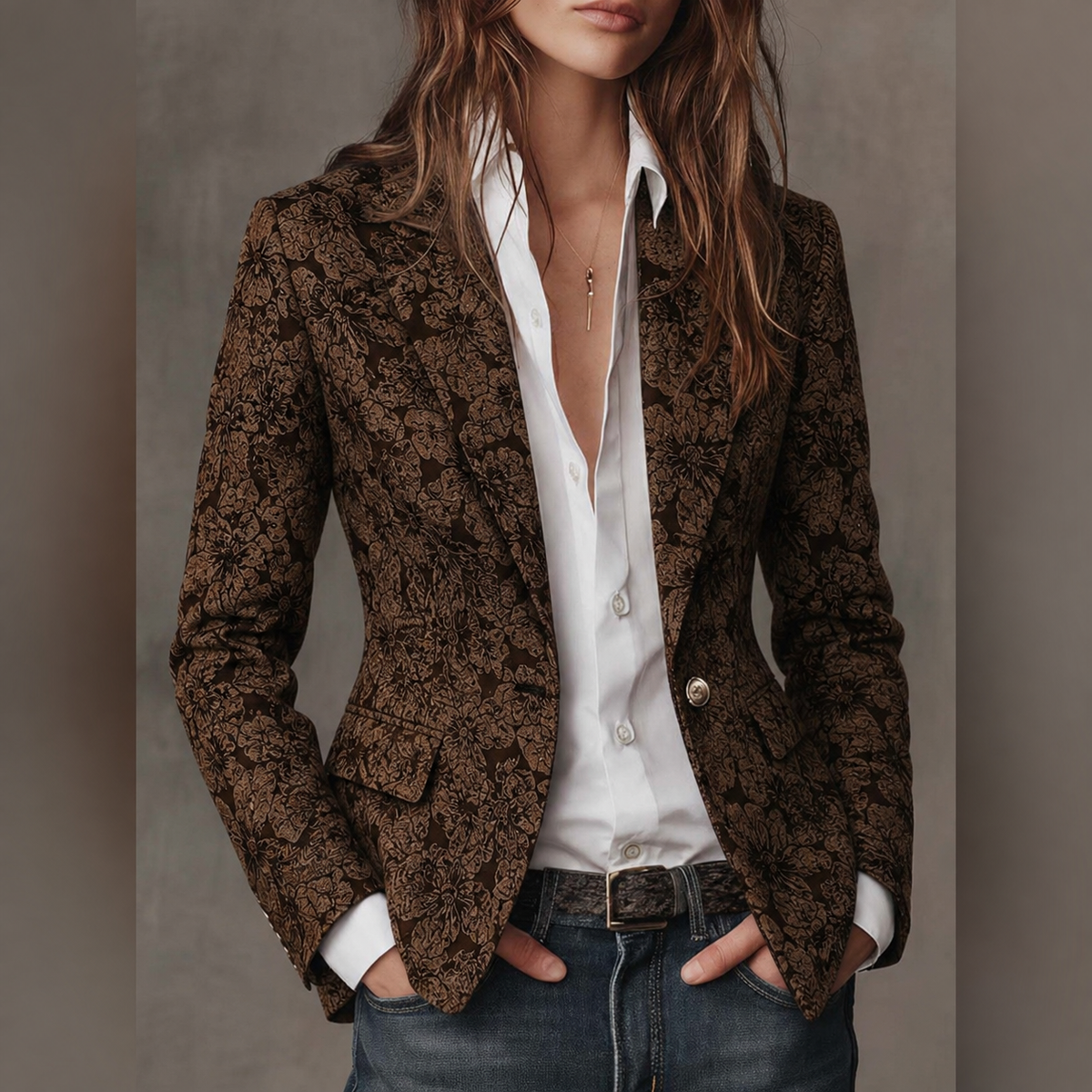 Alicja | tailored paisley jacquard blazer