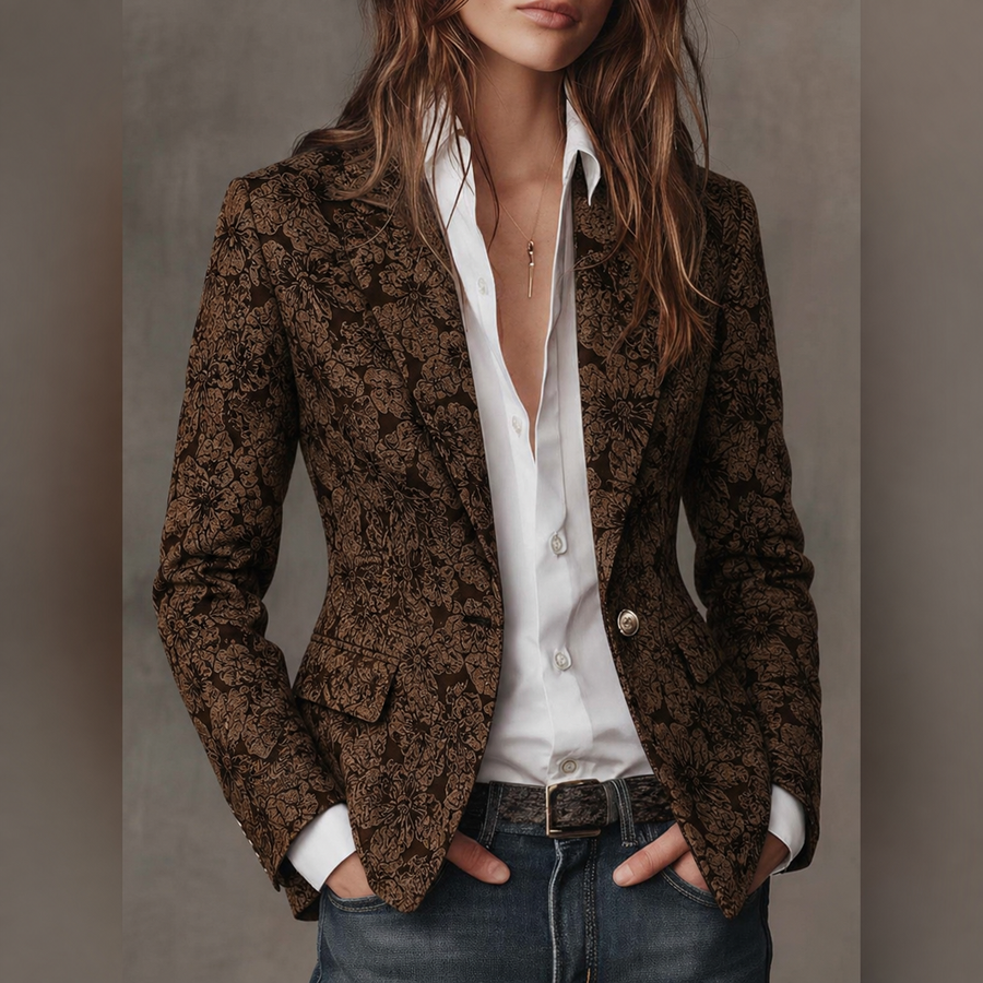 Alicja | tailored paisley jacquard blazer