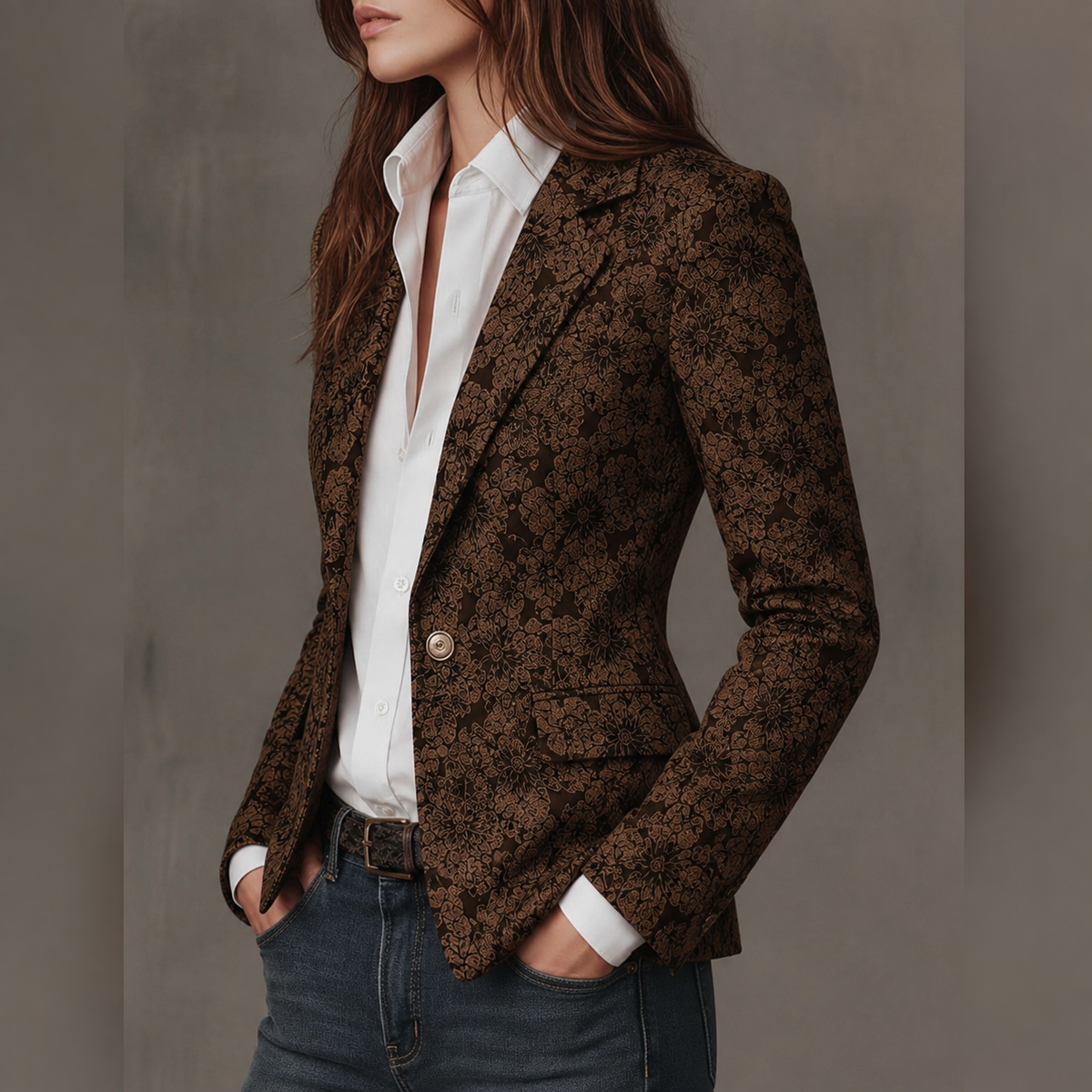 Alicja | tailored paisley jacquard blazer