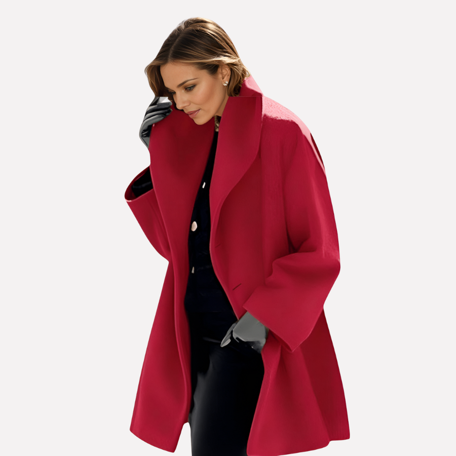 Women's Oversized Collar Coat Hip-Length Long Sleeve