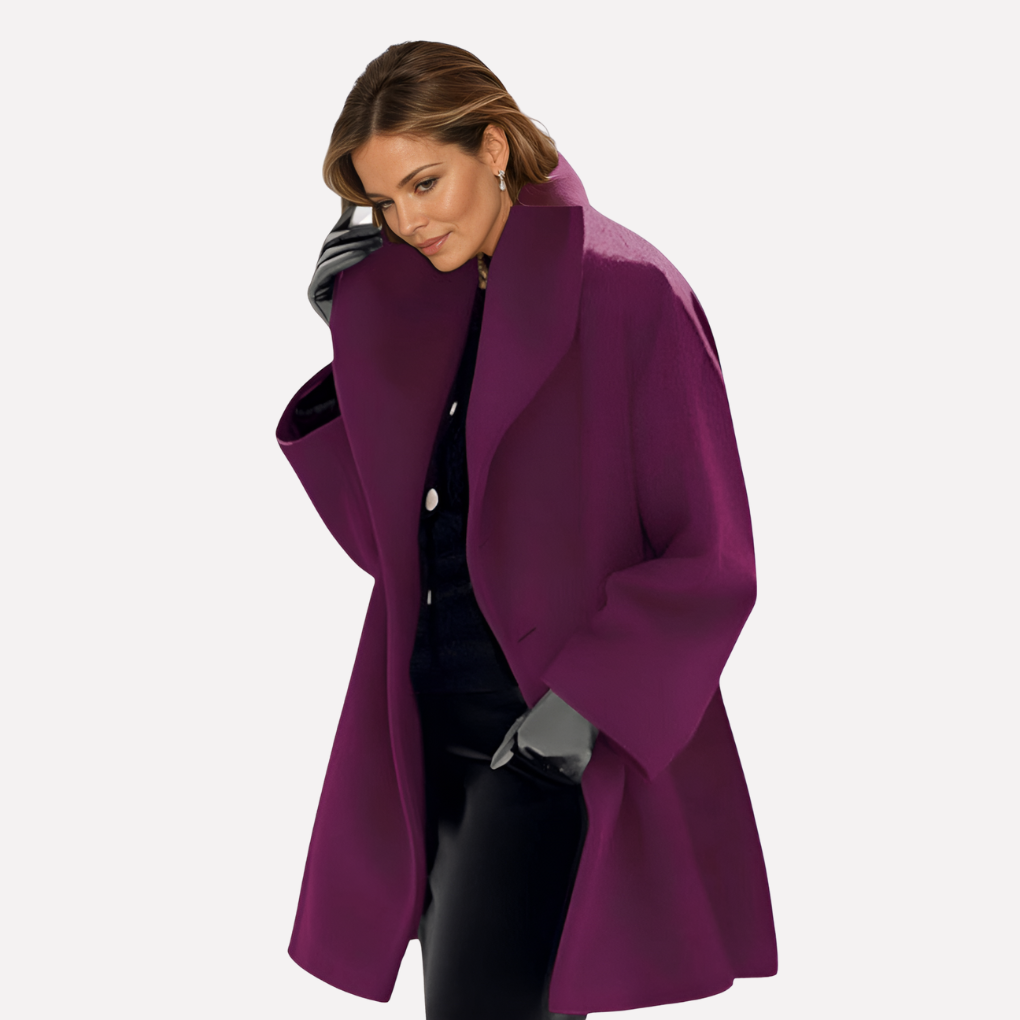 Women's Oversized Collar Coat Hip-Length Long Sleeve