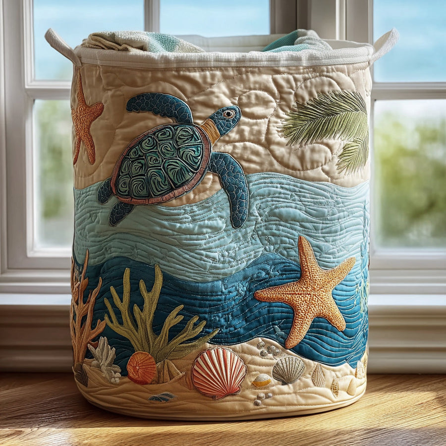 Honour™ | Coastal Harmony Quilted Laundry Basket