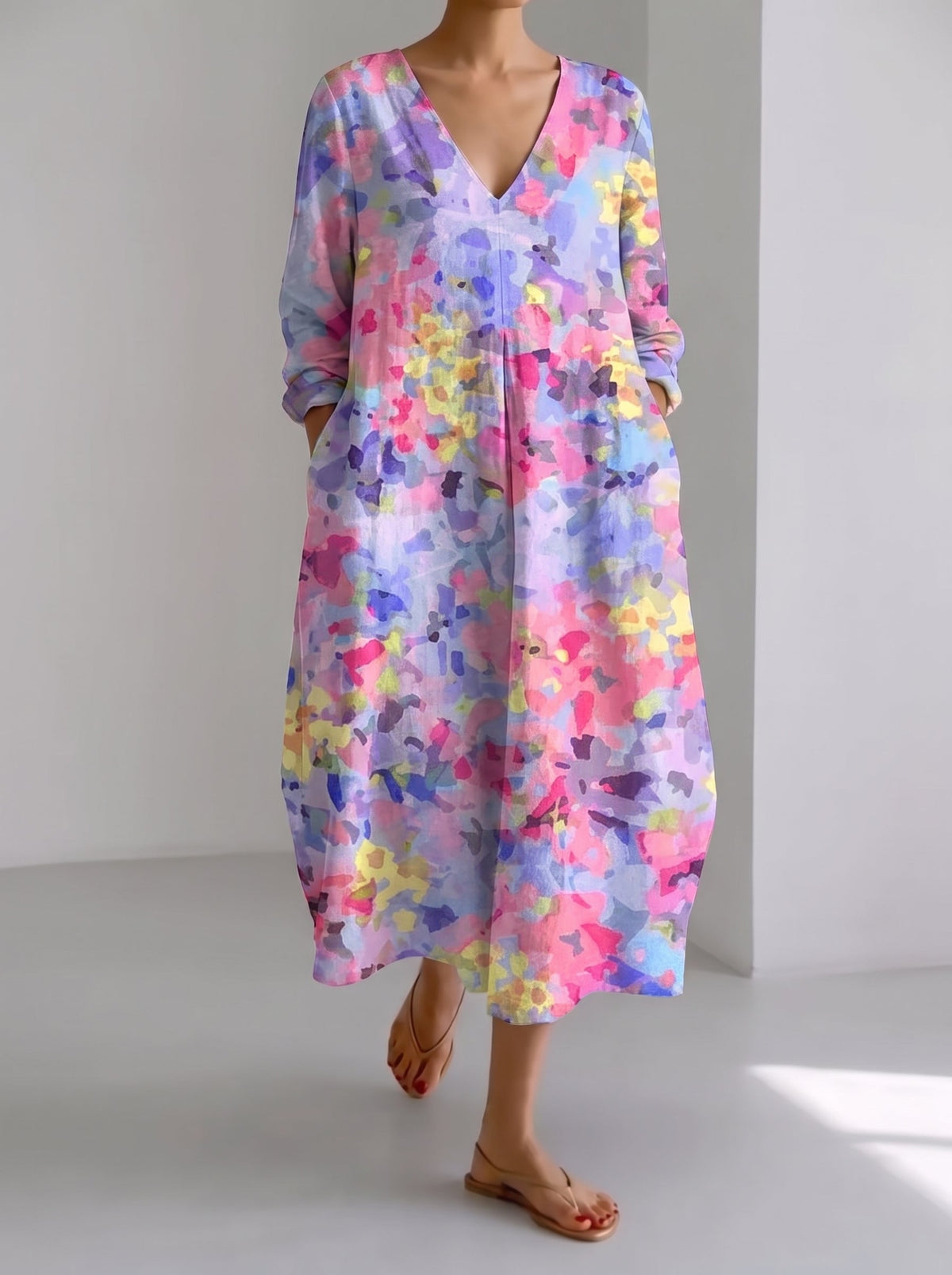 Aurora | Long Linen Dress