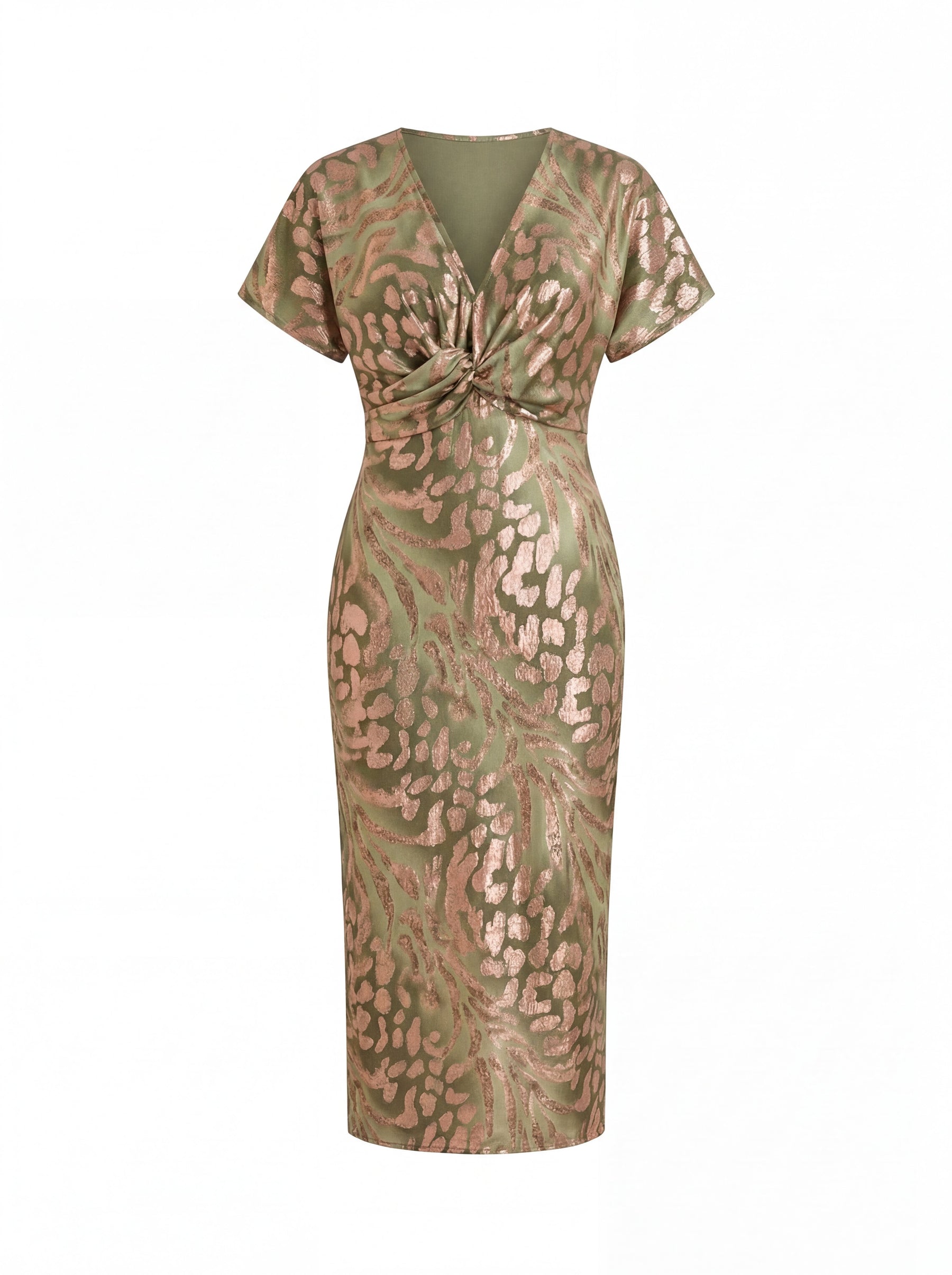 Coralie | Copper Midi Dress