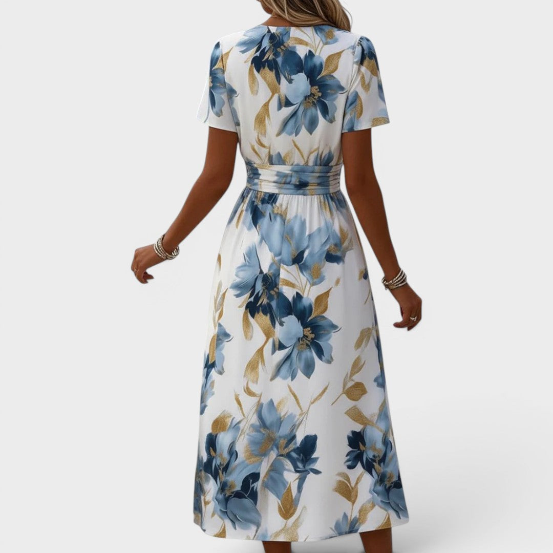 Denise | Abito Midi Donna Floreale Acquerello