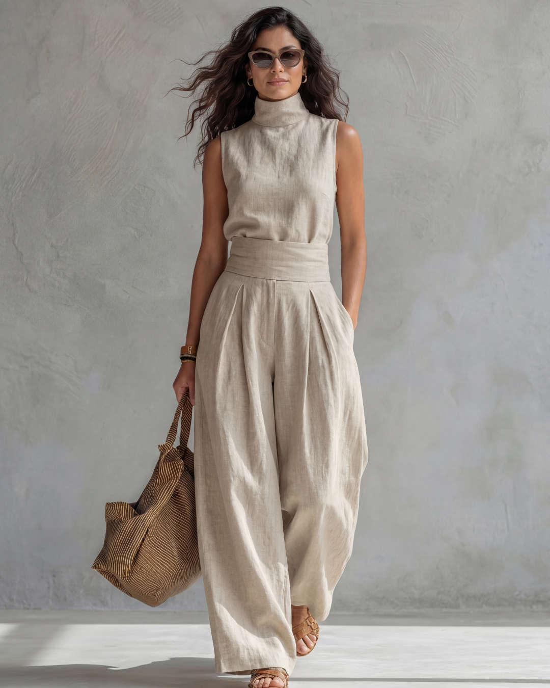 Marisol | Two-Piece Set with Mock-Neck Top