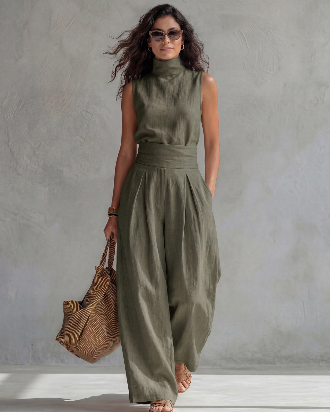 Marisol | Two-Piece Set with Mock-Neck Top