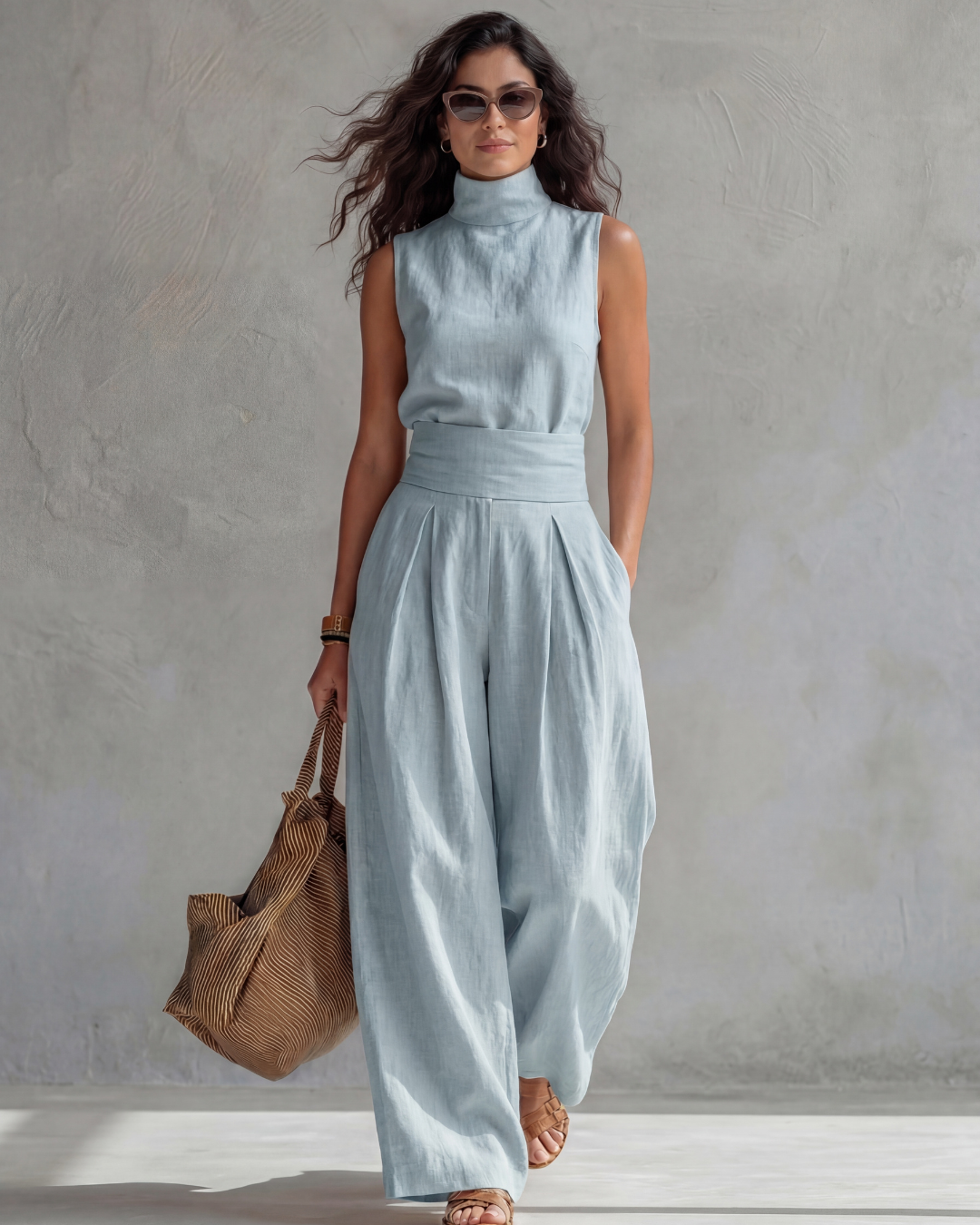 Marisol | Two-Piece Set with Mock-Neck Top