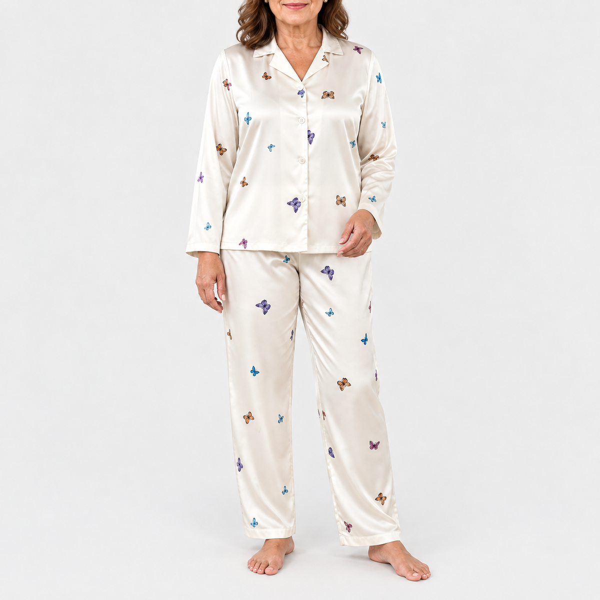 Celeste | Lace-Trimmed Pajama Set