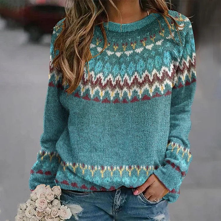 Finley | Boho Wave Knit Sweater