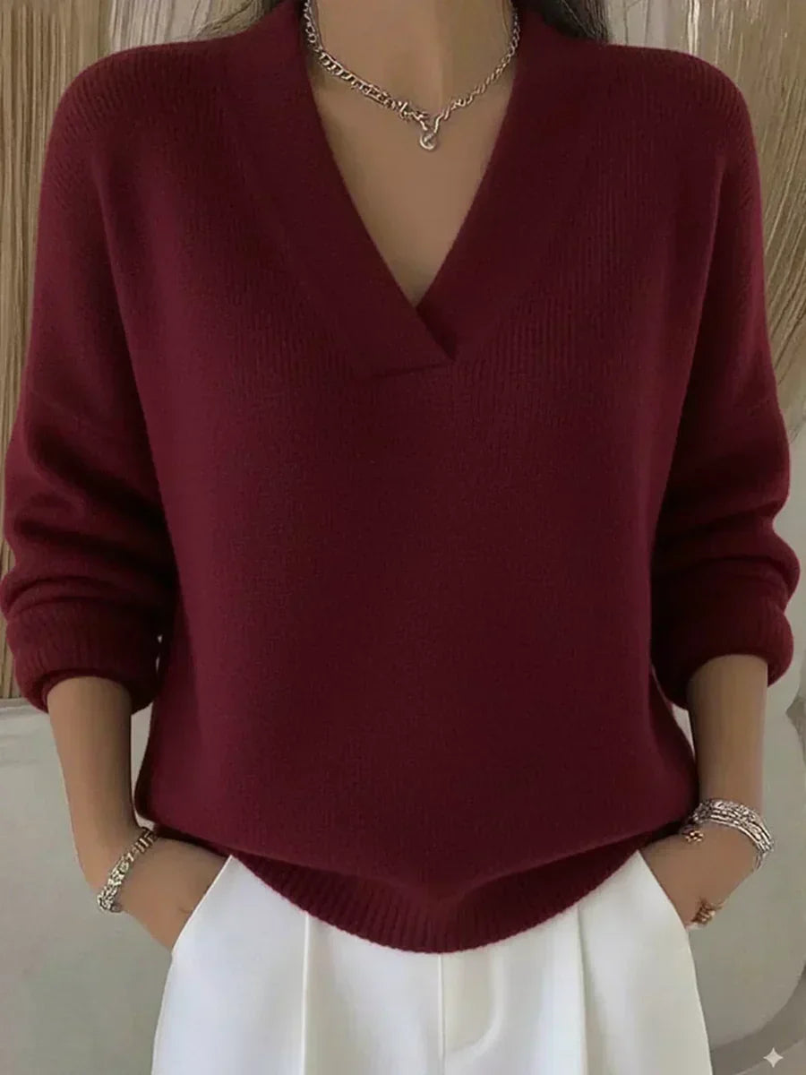 Manon | Relaxed Sweater with V-Neck