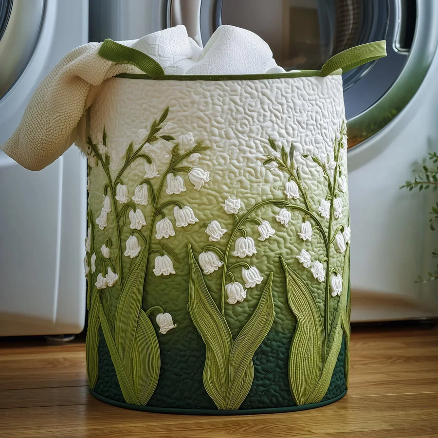 Georgiana™ | Lily of the Valley Quilted Laundry Basket
