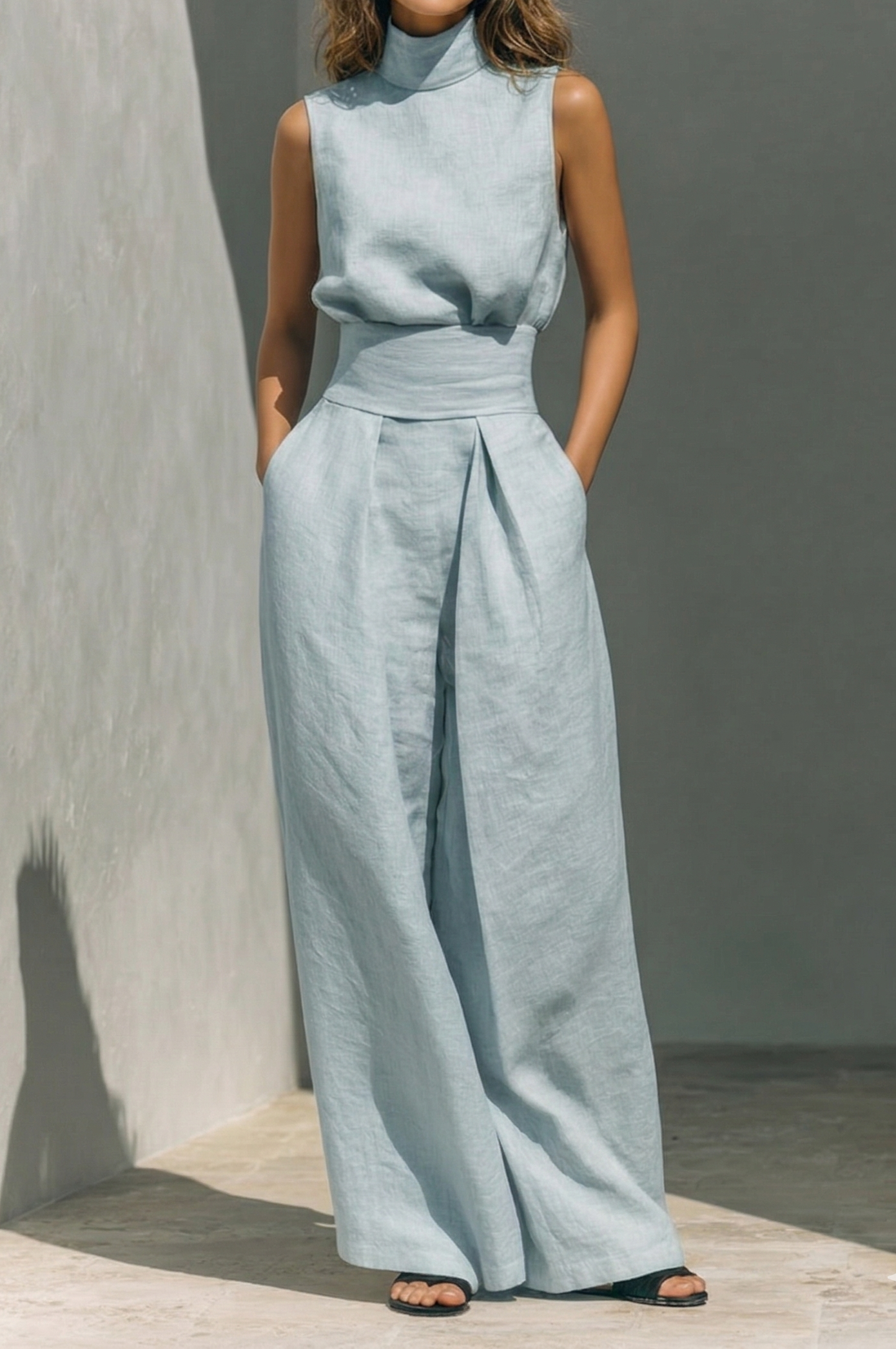 Maria™ | Minimalist Cotton Linen Two-Piece Set