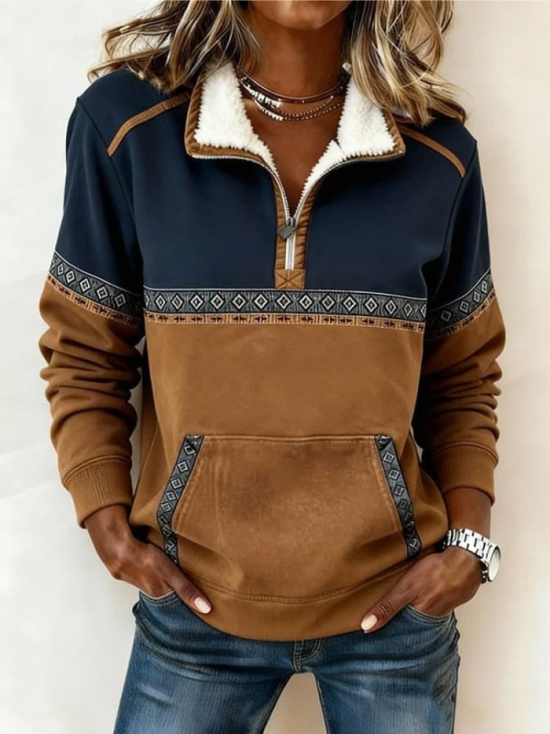 Women's Quarter Zip Fleece Sweater