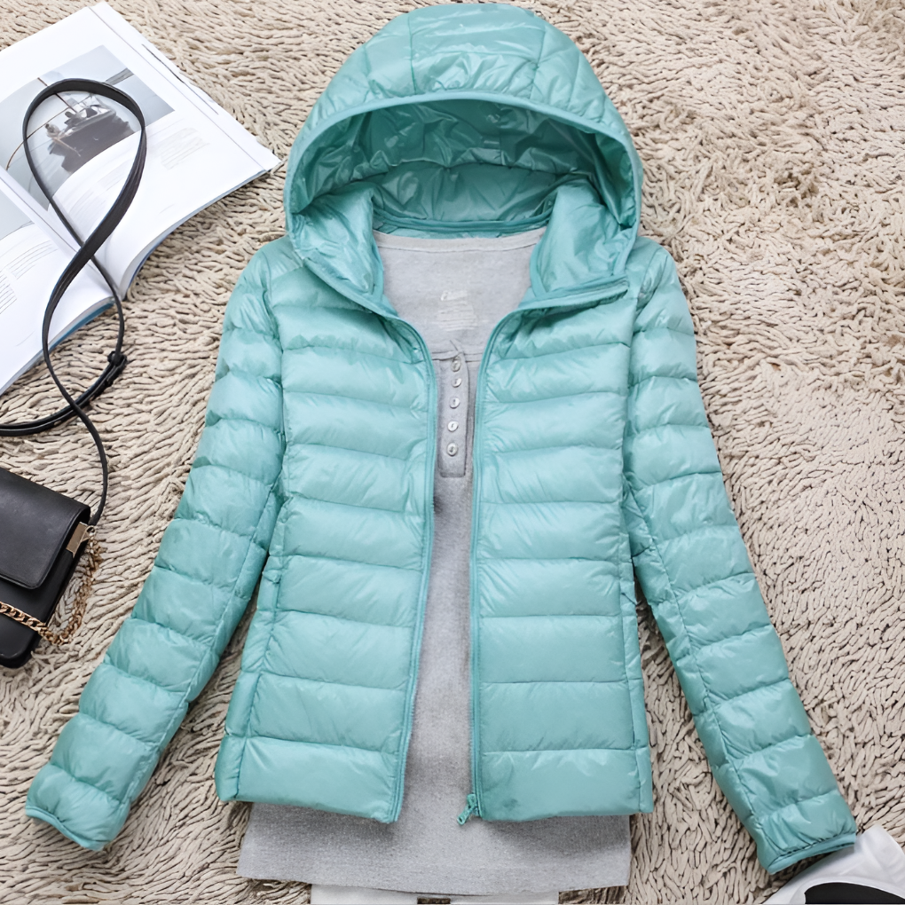 Women's Lightweight Packable Hooded Puffer Jacket