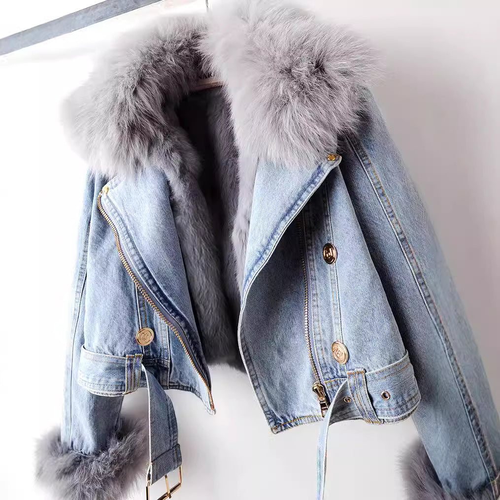 Mariga | Denim Jacket with Fox Collar