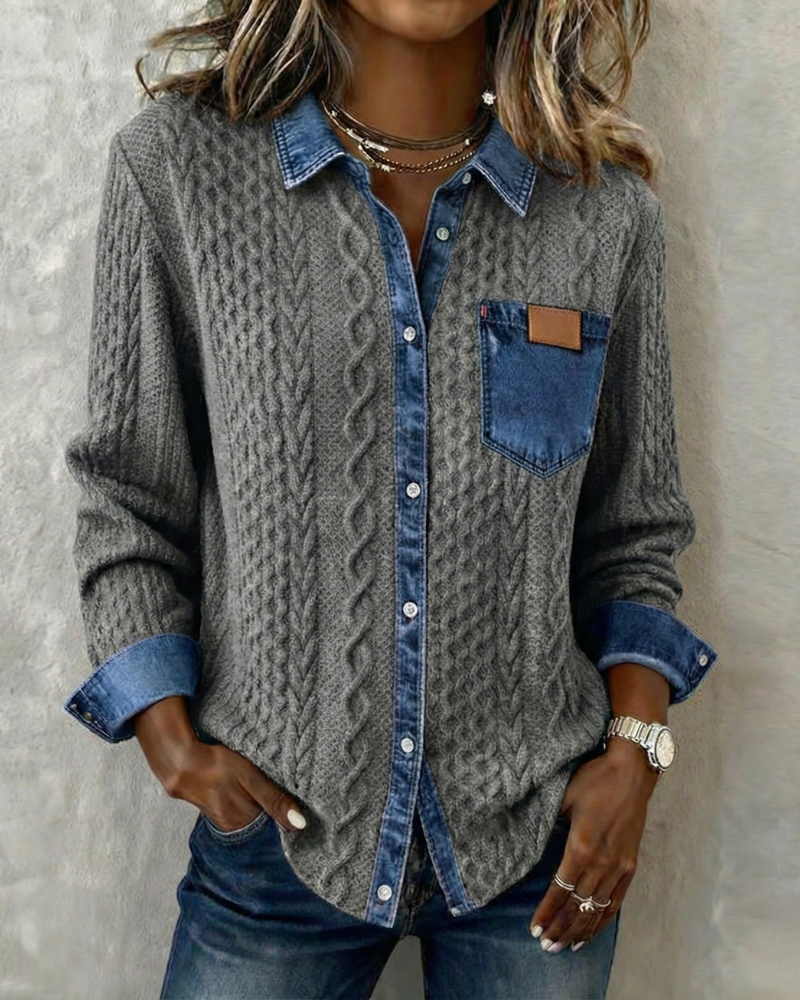 Juliane | Tricot en Denim