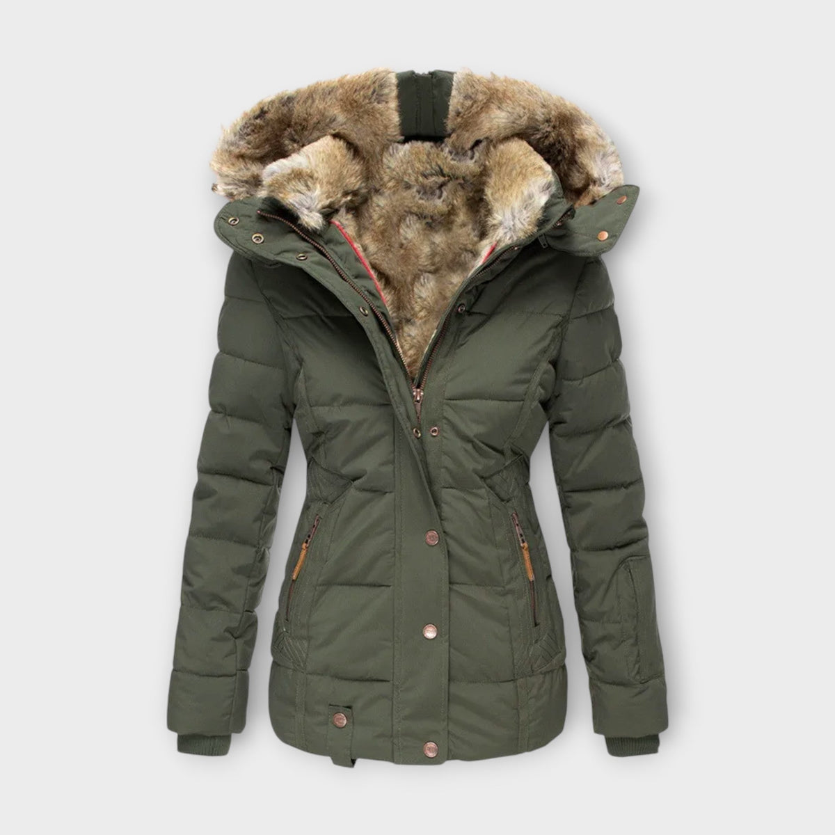Emine ™ | Leather Jacket with Fur