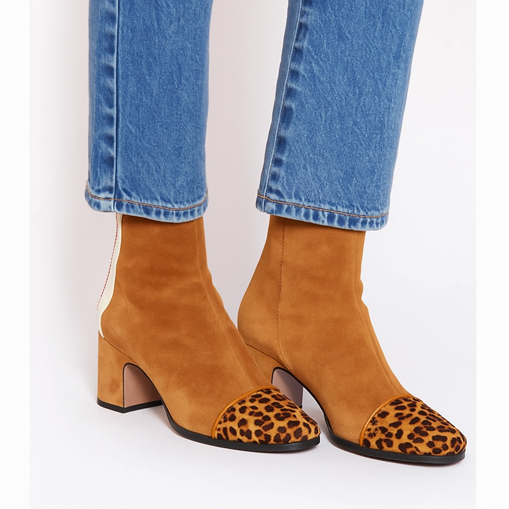 Vivienne™ | Modern Contrast Ankle Boots