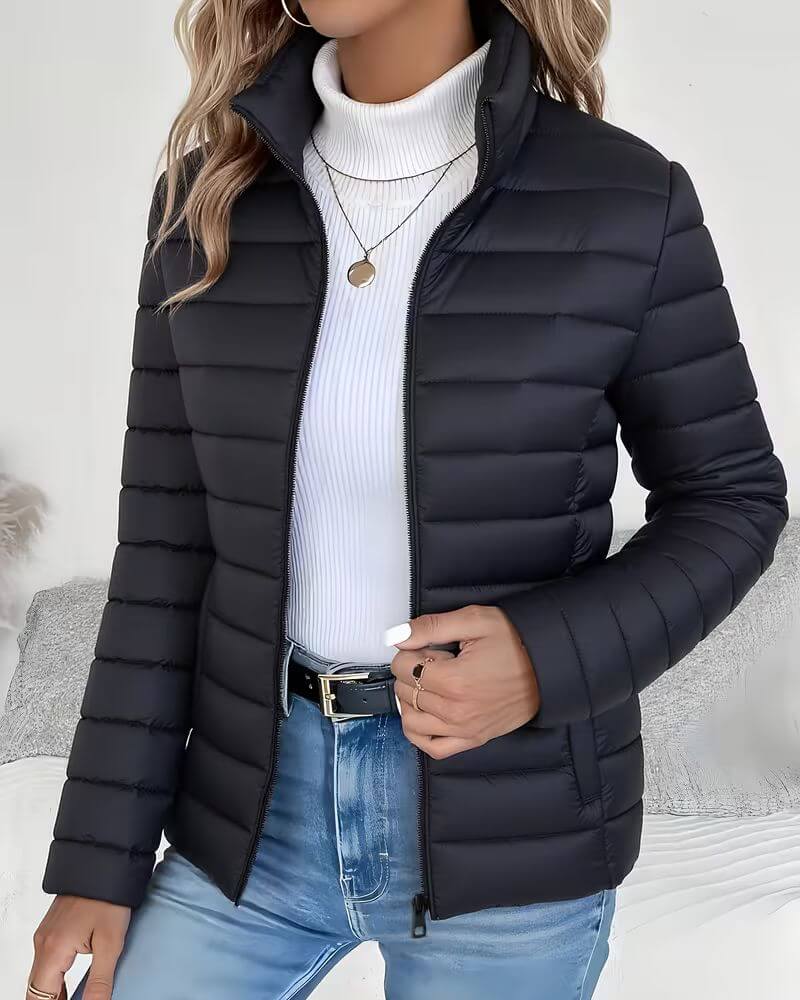 Eva I Puffer Jacket with Stand-Up Collar