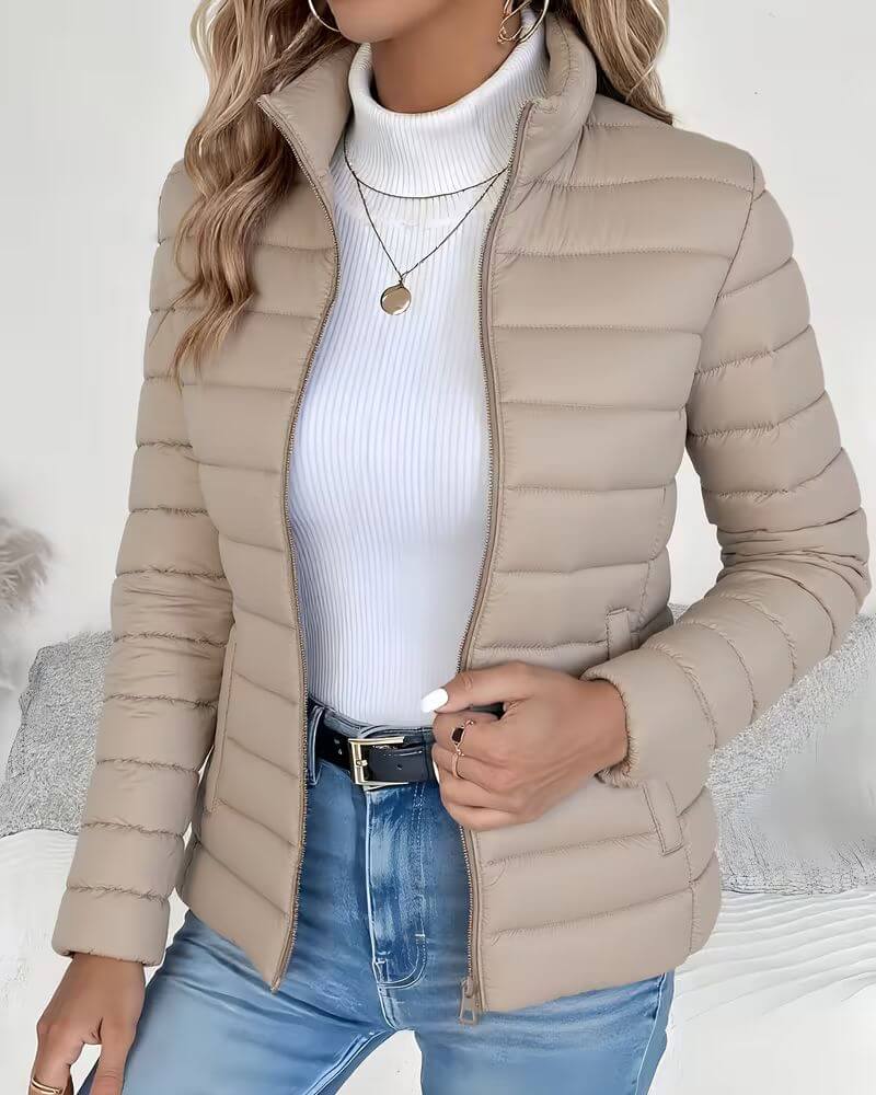 Eva I Puffer Jacket with Stand-Up Collar