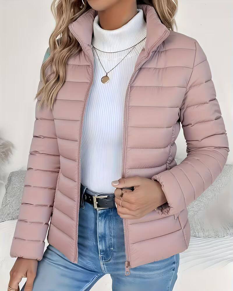Eva I Puffer Jacket with Stand-Up Collar
